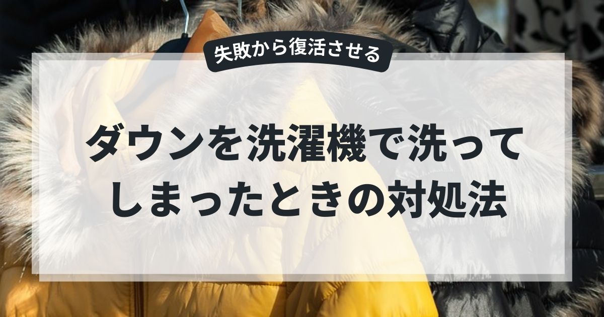 ダウンを洗濯機で洗ってしまった!失敗から復活させる方法,画像