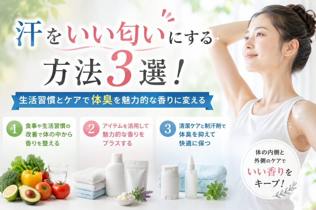 汗をいい匂いにする方法3選！生活習慣とケアで体臭を魅力的な香りに変える,画像