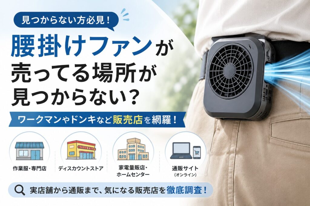 腰掛けファンが売ってる場所が見つからない？ワークマンやドンキなど販売店を網羅,画像