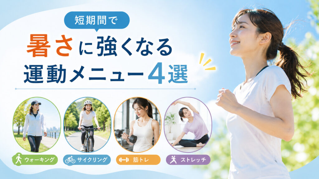 短期間で暑さに強くなる運動メニュー4選,画像